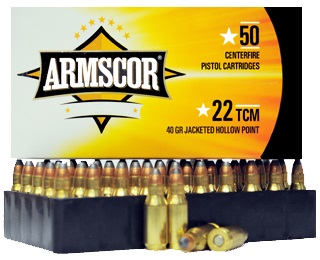 22 TCM 40gr JHP Armscor Precision Ammo Case | 1000 rds