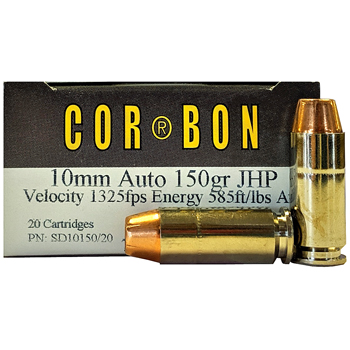 10mm Auto 150gr JHP Corbon Ammo | 20 Round Box