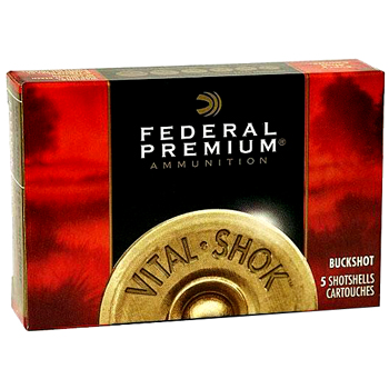 12 GA 2-3/4" 00-Buck 9-Pellet Federal Vital-Shok Copper Plated Ammo | 250 Round Case