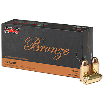 45 Auto [ACP] 230gr FMJ PMC Ammo | 50 Round Box