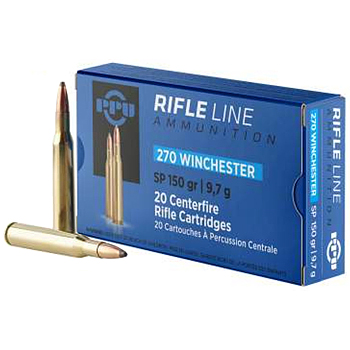 270 Winchester 150gr SP PPU Ammo | 20 Round Box