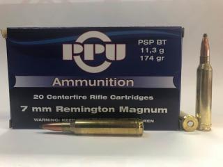 Buy This 7mm Remington Magnum 174gr PSP BT PPU Ammo for Sale