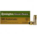 380 Auto [ACP] 102gr JHP Remington Golden Saber Ammo | 25 Round Box