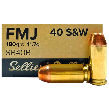 40 S&W 180gr FMJ Sellier & Bellot Ammo | 50 Round Box