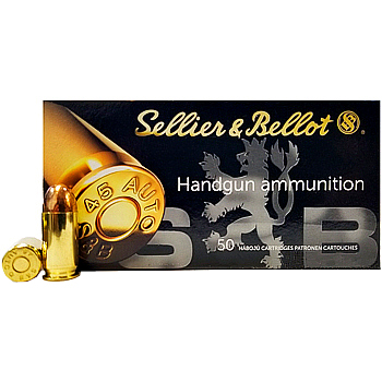 45 Auto [ACP] 230gr FMJ Sellier & Bellot Ammo | 1000 Round Case