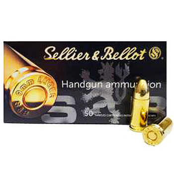 9mm Luger [9x19mm] 115gr FMJ Sellier & Bellot Ammo | 50 Round Box