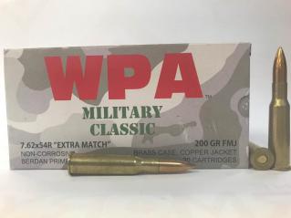 7.62x54r 200GR FMJ Wolf Millitary Classic "Extra Match" Ammo for sale