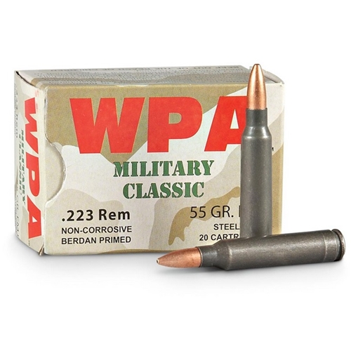 223 Remington [5.56x45mm] 55gr HP Wolf WPA MC Ammo