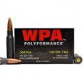 308 Win [7.62x51mm] 145gr FMJ Wolf WPA Polyformance Ammo | 500 Round Case