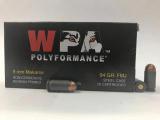 Buy This  9mm Makarov [9x18mm] 94 gr FMJ Wolf Polyformance Ammo | 50 Round Box for Sale