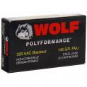 300 AAC Blackout 145gr FMJ Wolf Polyformance Ammo  | 20 Round Box