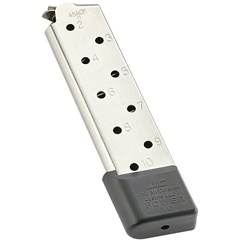 Chip McCormick 1911 Power Mag Magazine | 45 ACP | 10 Rounds | Full Size | Stainless Steel