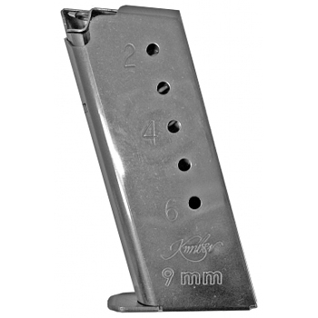 Kimber Solo Magazine | 9mm | 6 Rounds | Stainless Steel