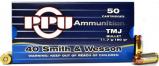 Buy This 40 S&W 180gr TMJ PPU Ammo for Sale